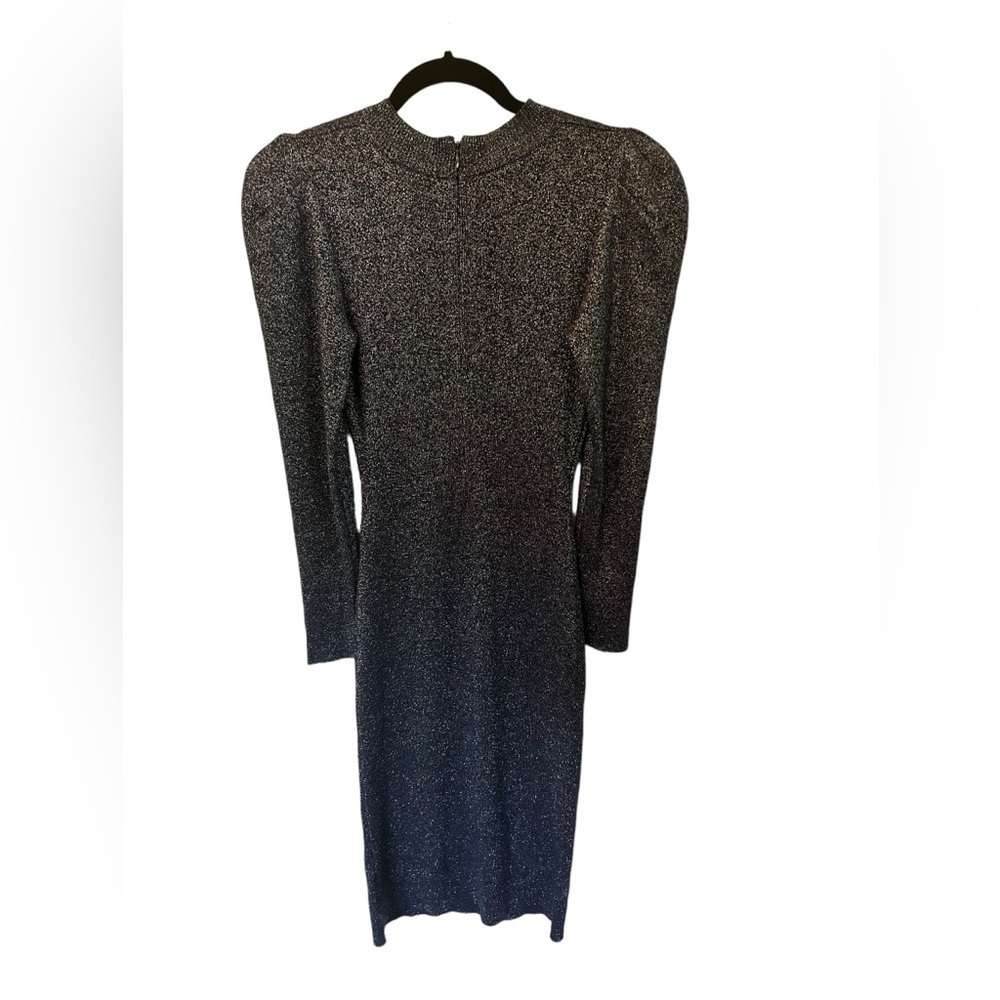 Sachin & Babi Amelie Metallic Navy Blue Knit Sweater Dress Women’s Size Small - Picture 6 of 14